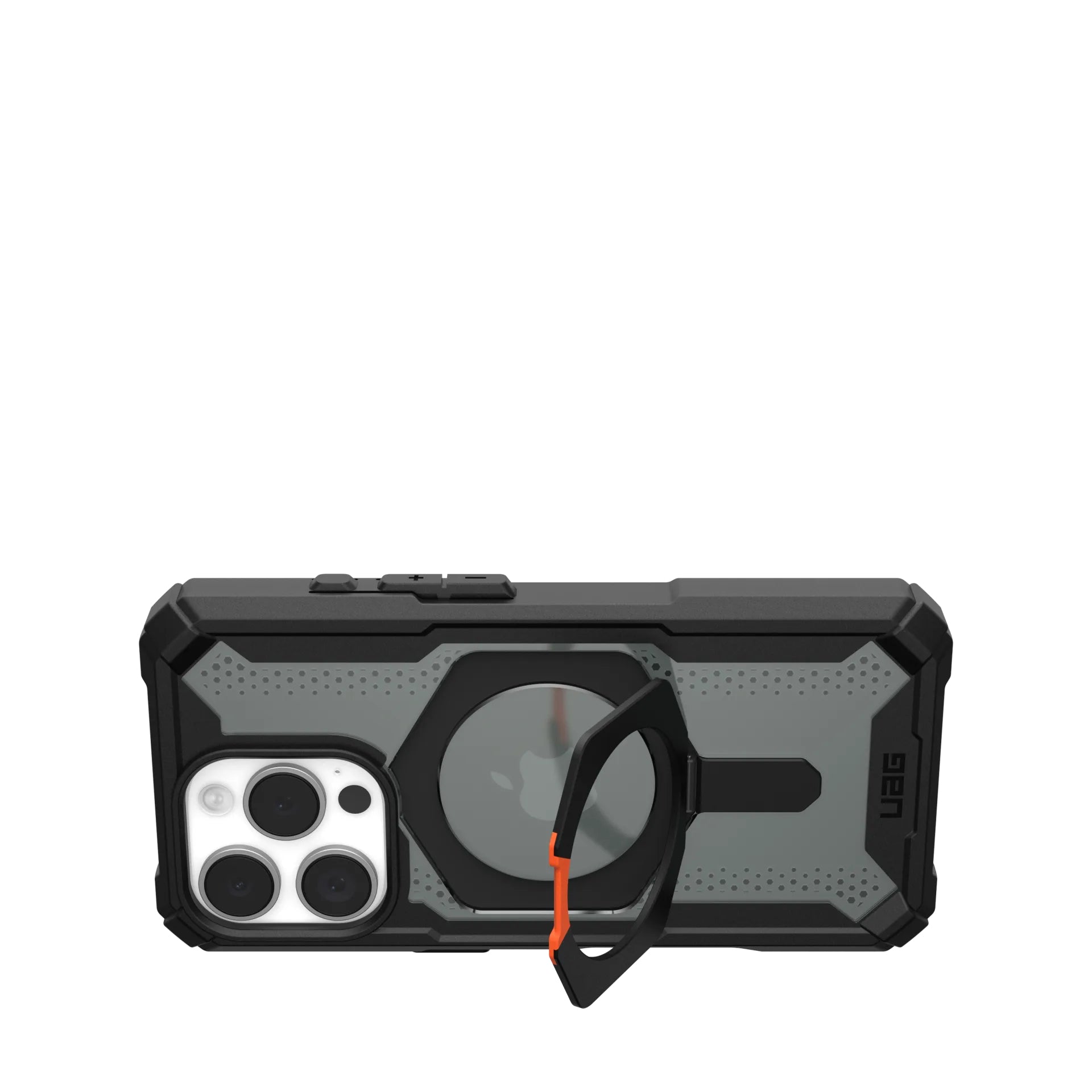 Urban Armor Gear Backcover Plasma XTE – für Apple iPhone 16 Pro – schwarz/orange – MagSafe kompatibel