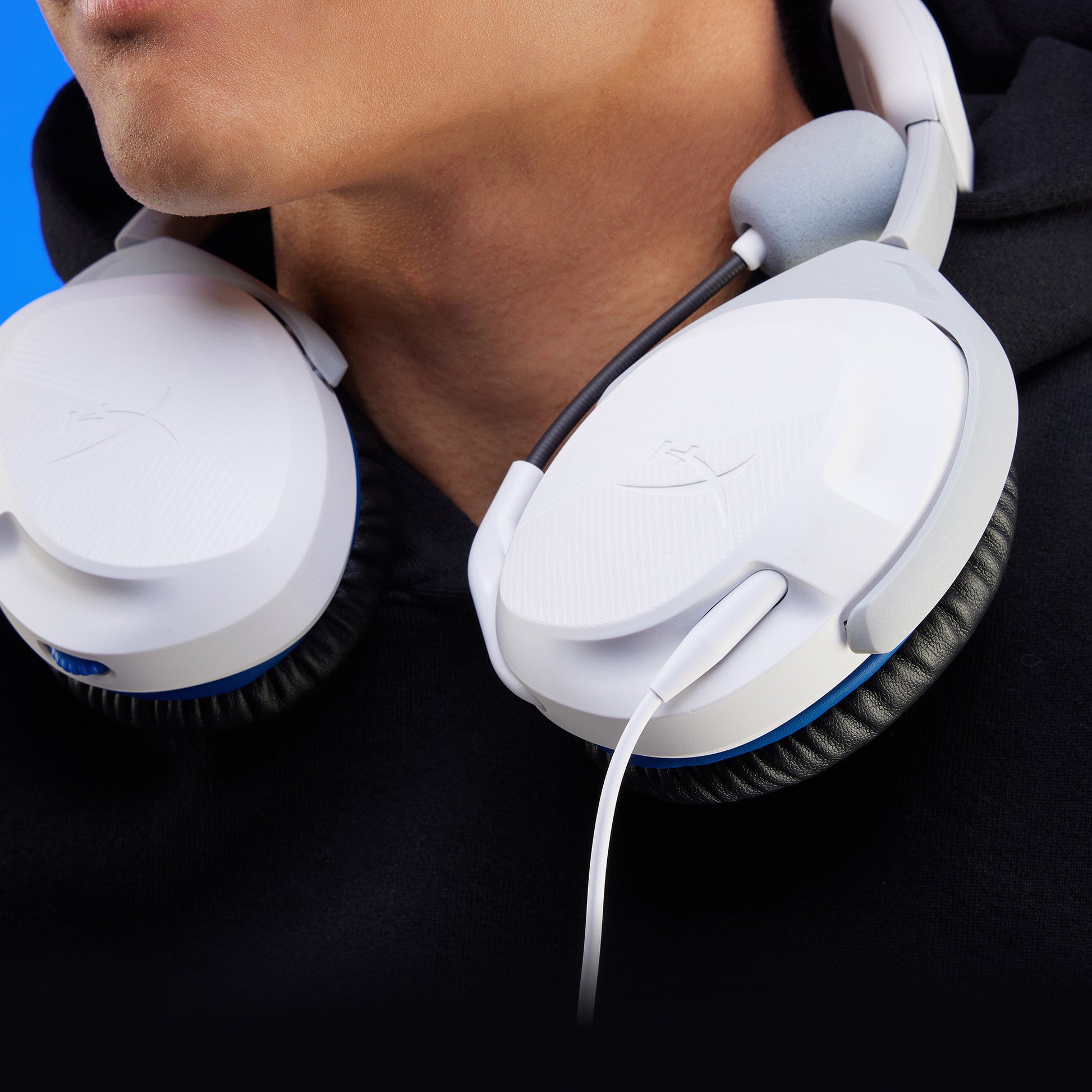 HyperX Cloud Stinger 2 PS Gaming-Headset – Over-Ear, Stereo, Kabelgebunden, 3,5 mm Klinke, für PlayStation 5, Weiss