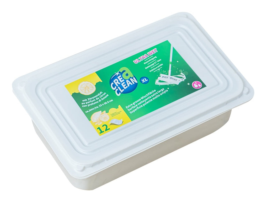 CREaCLEAN Feuchte Reinigungstücher Ultra Wet XL – 38,5 × 22 cm – 12 Stk.