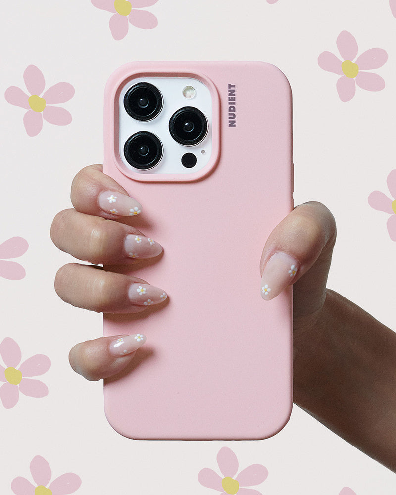 NUDIENT Backcover – für Apple iPhone 14 Plus, MagSafe, Mikrofaser+Silikon, Pink
