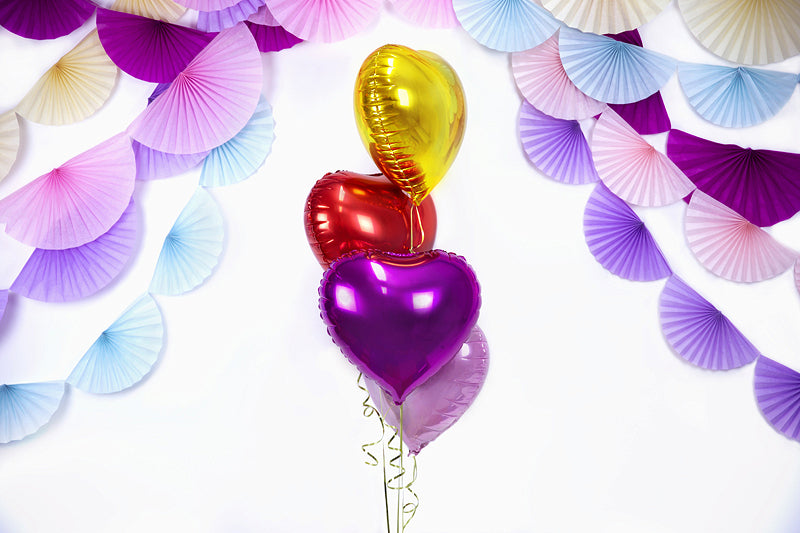PartyDeco Folienballon Herz – Rot – Ø 45 cm – Folie – 1 Stk