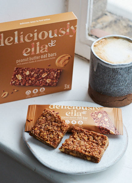 Deliciously Ella Haferriegel – Erdnussbutter, glutenfrei, vegan – 3 × 50 g