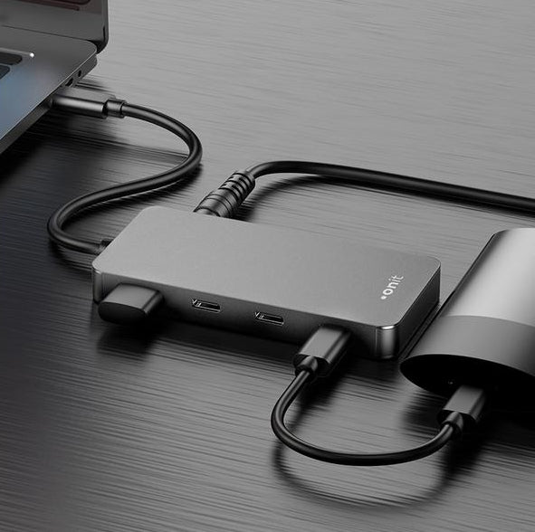 ONIT F01262 USB-Hub – 4× USB-C, 10 Gbit/s, für Windows/Mac/ChromeOS