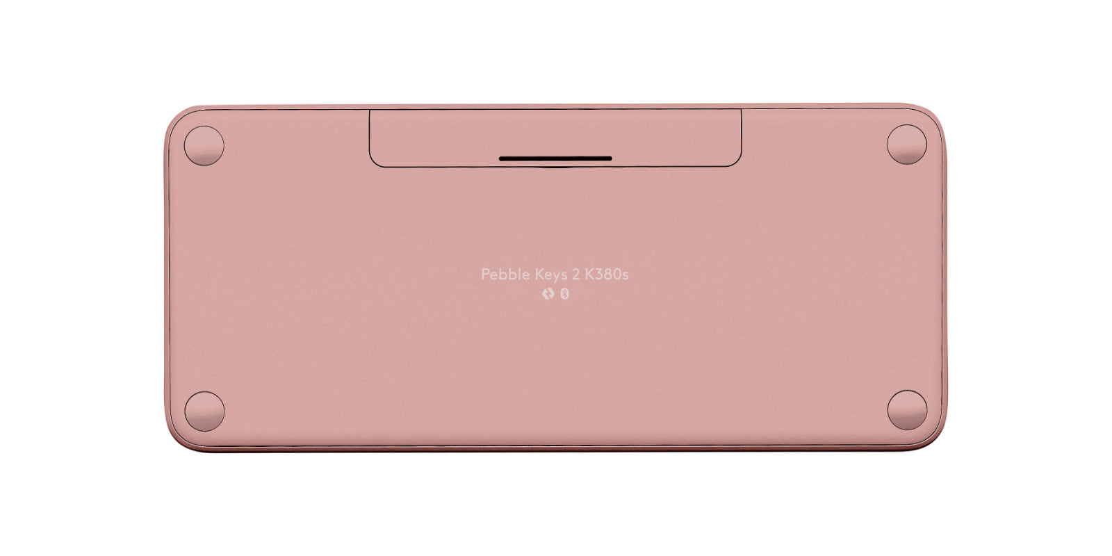 Logitech Pebble Keys 2 K380s – Tastatur, kabellos (Bluetooth), DE-Layout (DE), Multi-Device, Rosa