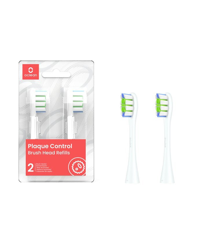 Oclean Aufsteckbürste – für Oclean Zahnbürsten – Härtegrad Mittel – 2 Stk – Weiss