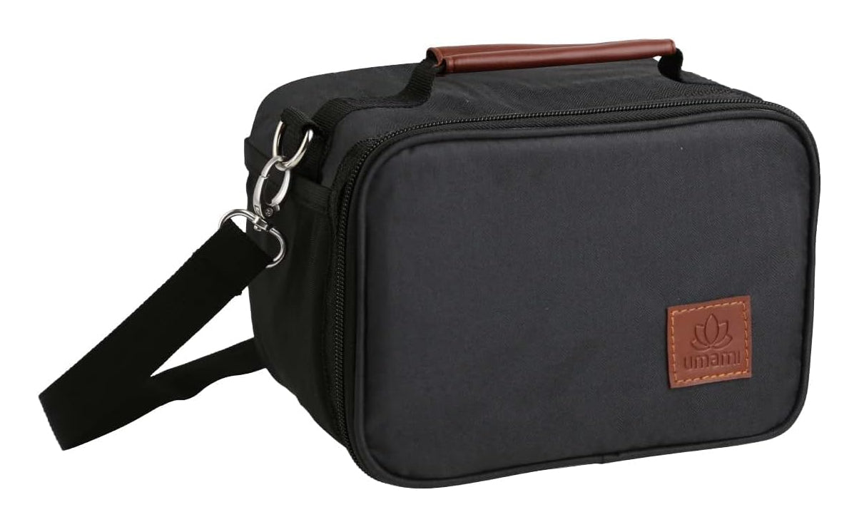 Umami Lunchbox Thermocase – Reissverschluss, spülmaschinenfest – 14 × 16 × 21 cm – Schwarz – Nylon – 1 Stk.