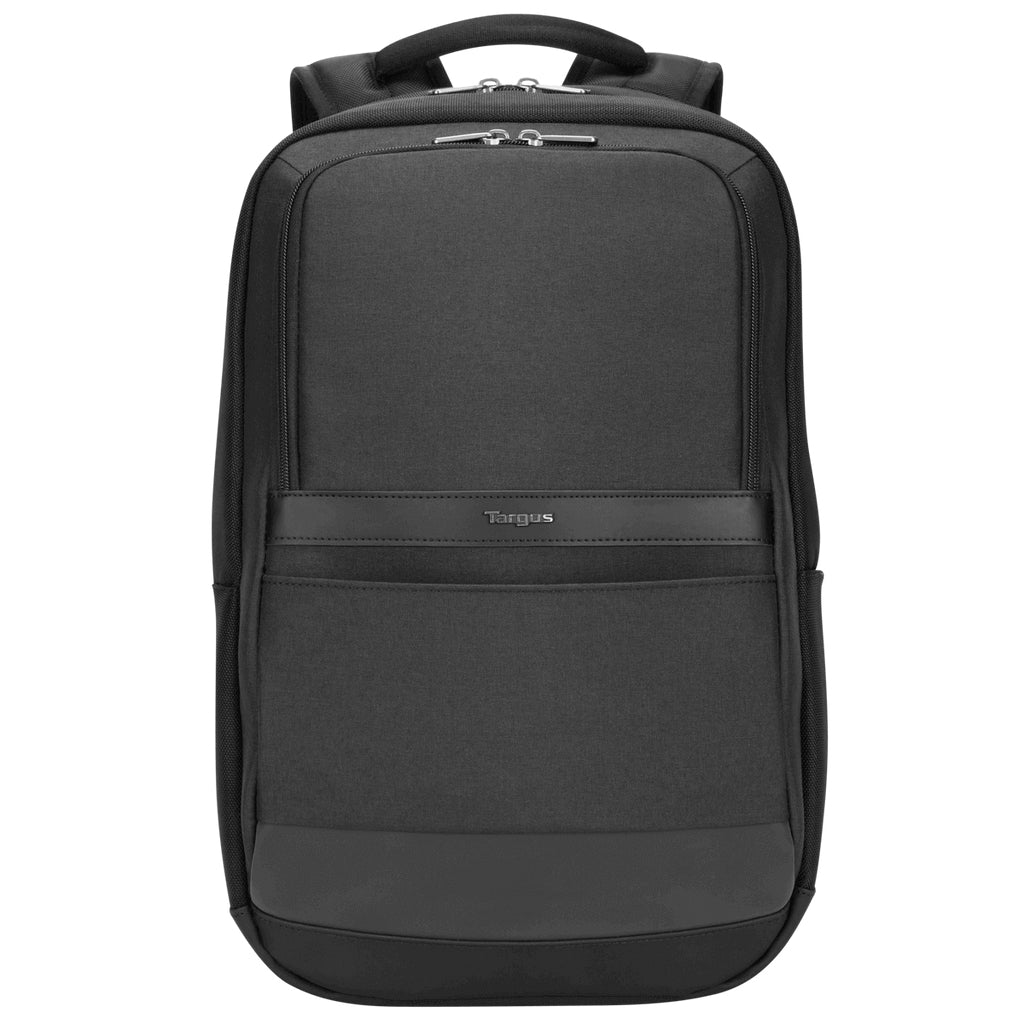 Targus Notebook-Rucksack bis 16" – Trolley-Haltegurt, Wasserflaschenhalterung – Schwarz/Grau