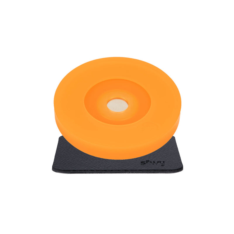 Silwy Magnet-Kondom – Ø 8,6 cm, H 12,0 cm, Silikon, Orange, mit Haftmagnet, rutschfest, für Stielgläser