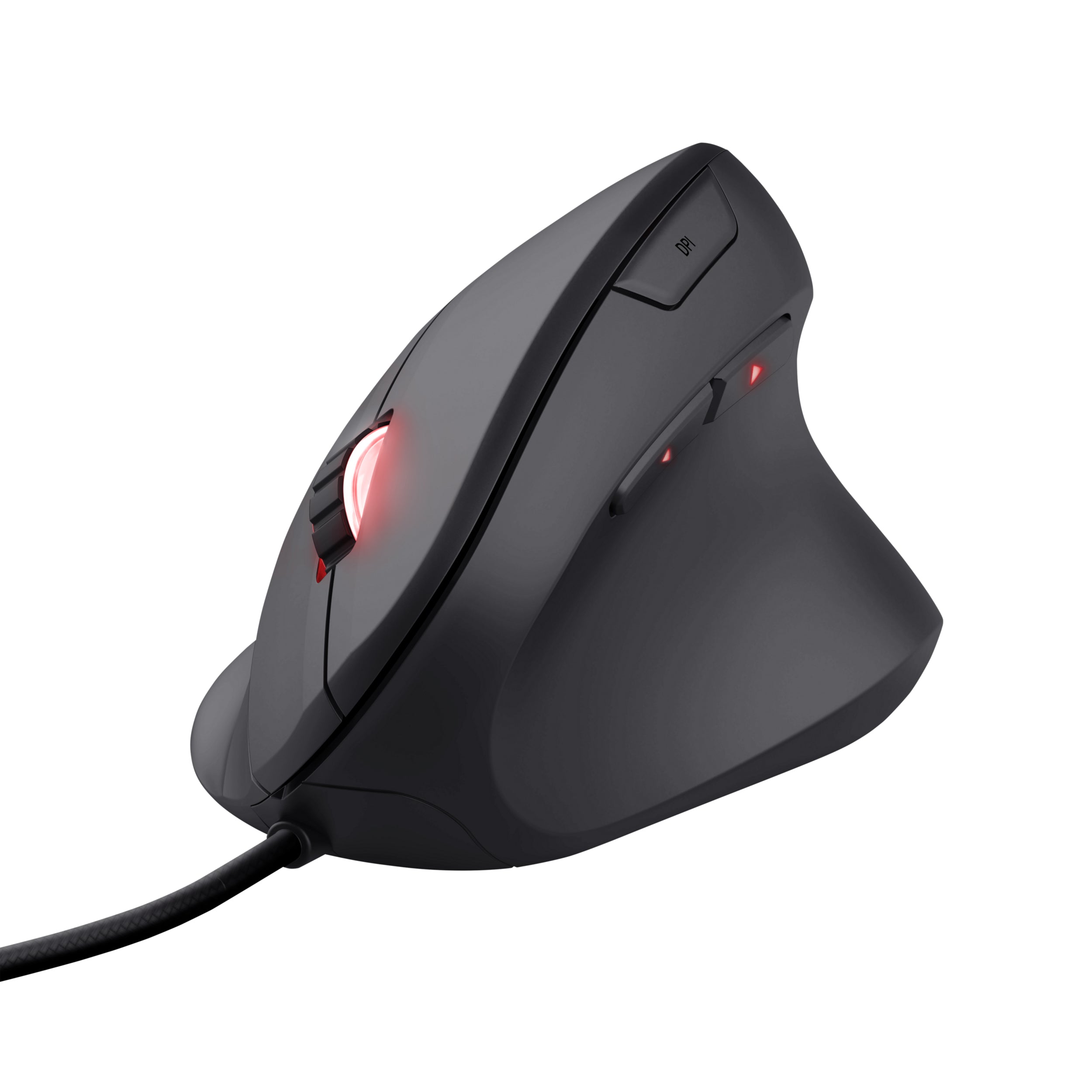Trust GXT 144 Rexx Gaming-Maus – kabelgebunden, 10'000 dpi, 1'000 Hz, 6 Tasten, für Rechtshänder, vertikal