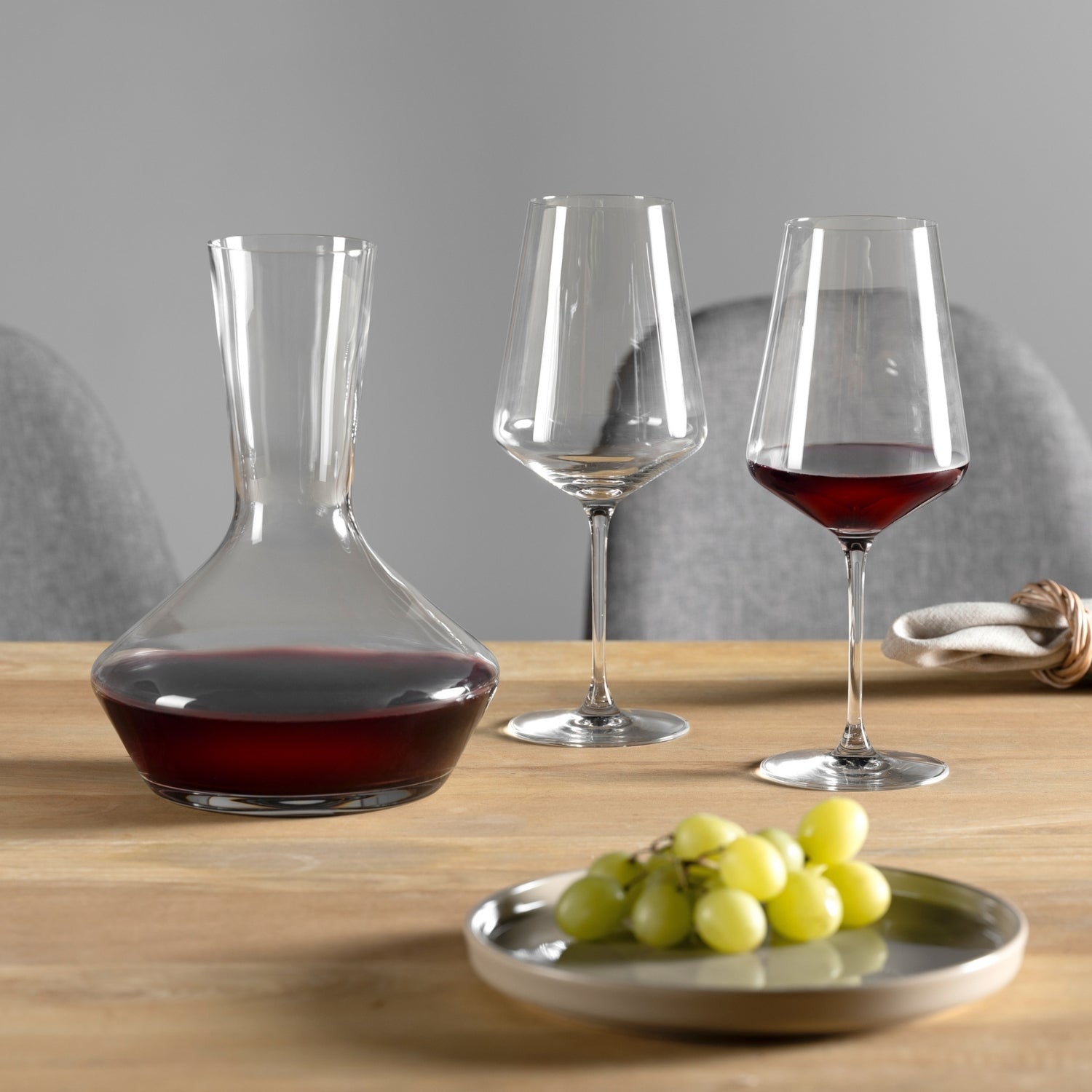 Leonardo Puccini Dekanter – 0,75 l, Kristallglas, Transparent, spülmaschinenbeständig, 3-teilig