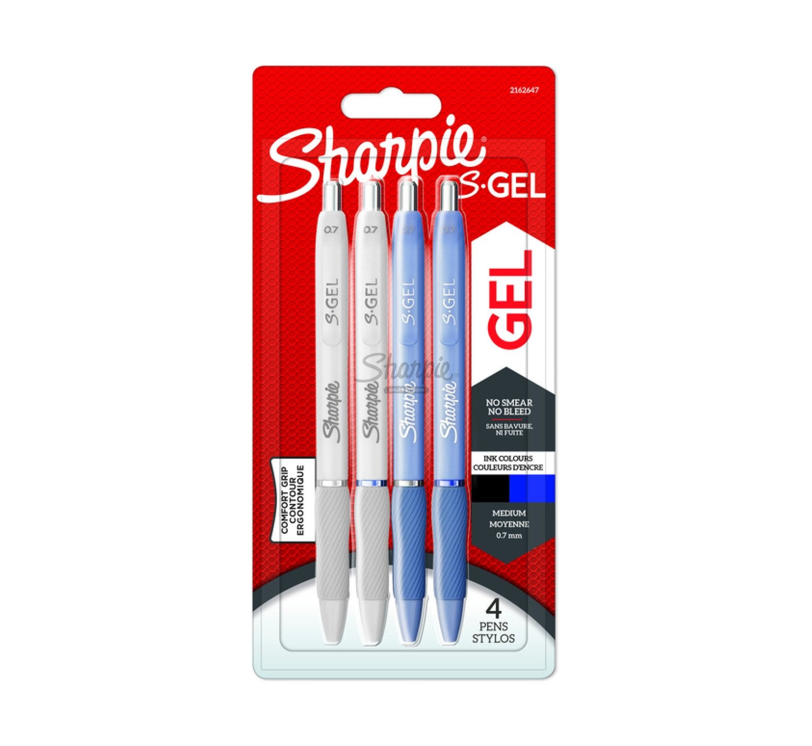 Sharpie S-Gel Gelschreiber 4er Set – 4 Farben, 0,7 mm, schnelltrocknend, Druck, nachfüllbar