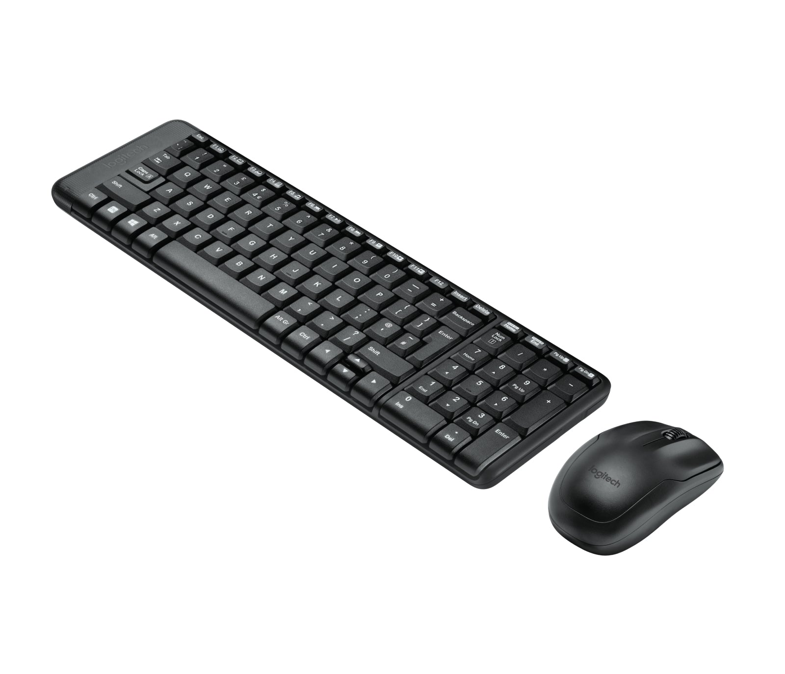 Logitech MK220 – Tastatur- und Maus-Set – QWERTY (US Int.) – RF 2,4 GHz, Mini, USB-A Empfänger, Schwarz