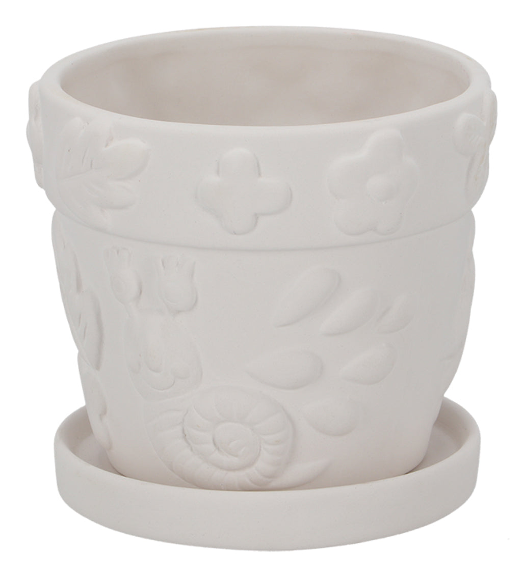 Esschert Design Bastelset – Blumentopf Insekten – 12,9×11,9 cm – 6 Farben, Pinsel