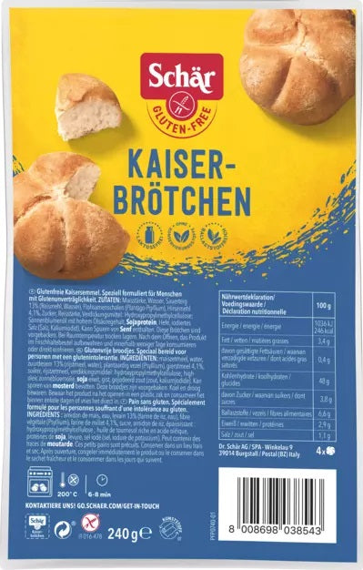 Dr. Schär Kaiserbrötchen – glutenfrei – 240 g