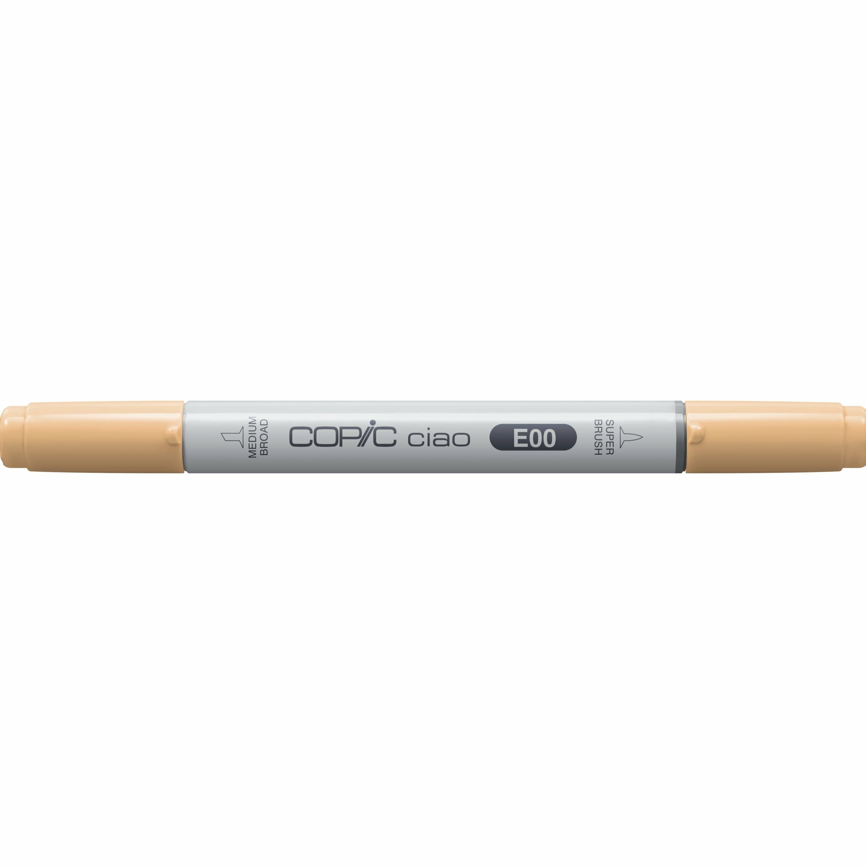 Copic Ciao Brush Pen, Doppelspitze – Kombi (Keil + Pinsel), acrylbasiert, beige