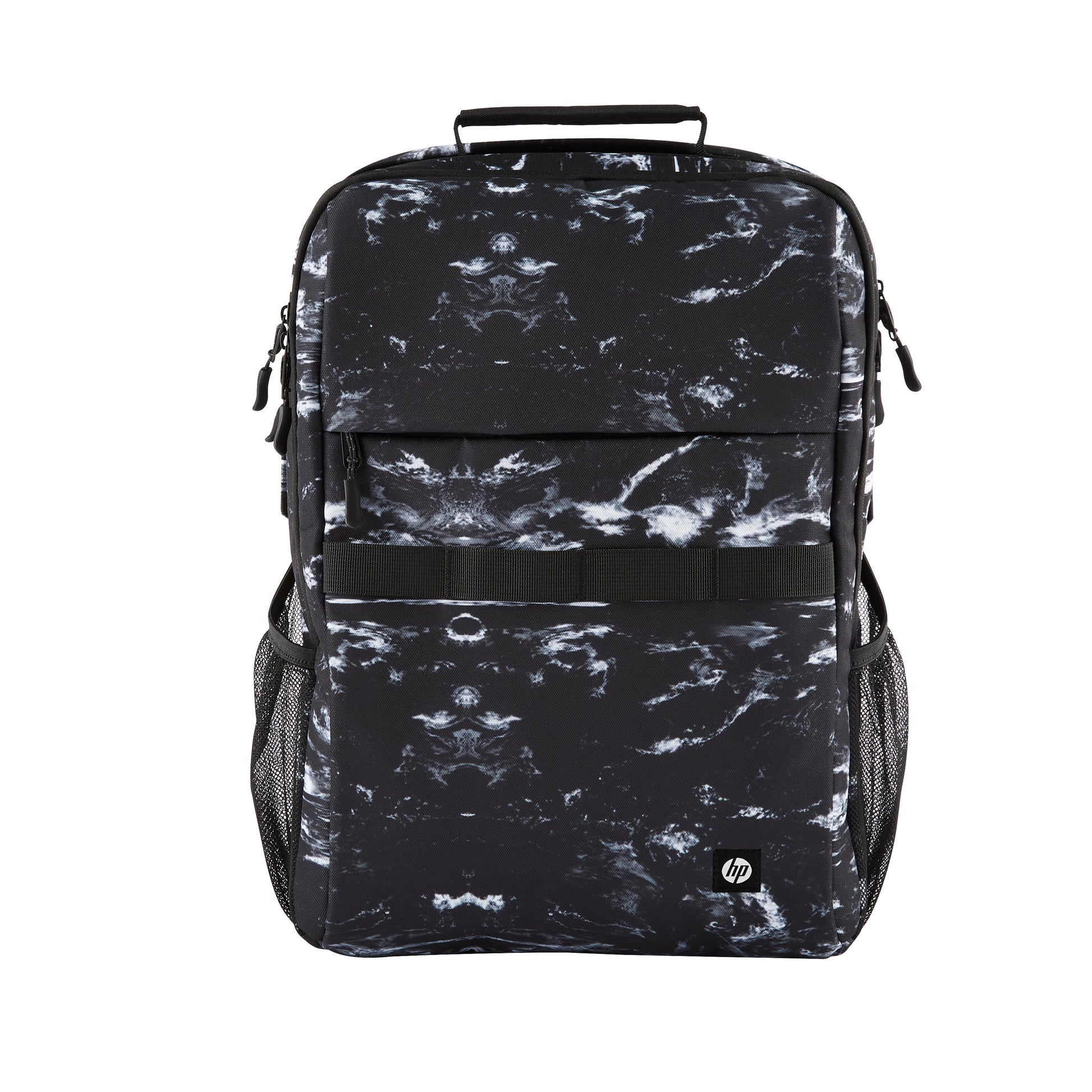 HP Campus XL Marble Stone Rucksack – Anhänger aus recyceltem Papier, Schwarz