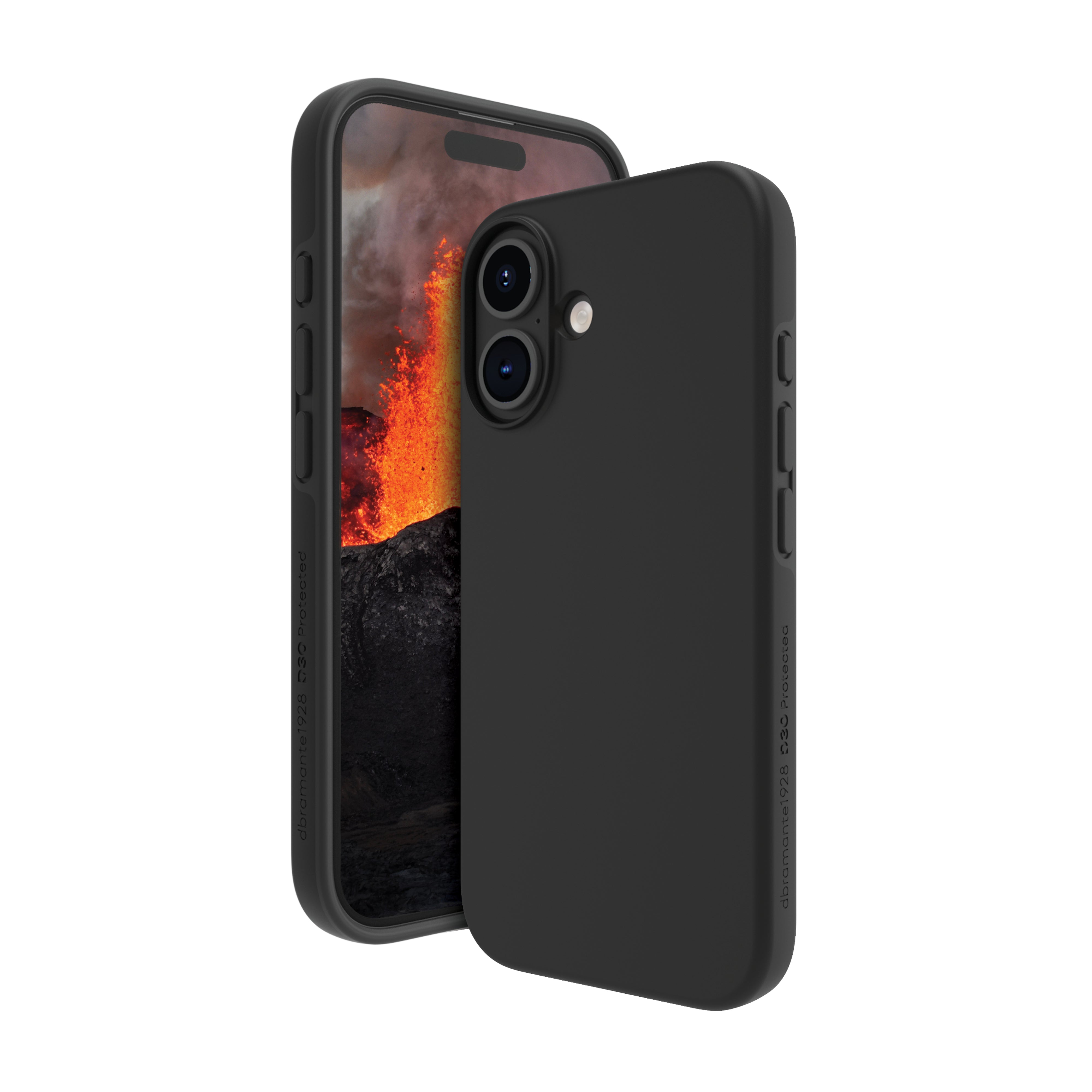dbramante1928 Iceland Ultra D3O Backcover – für Apple iPhone 16, Kunststoff, Schwarz, bis 4 m Sturzsicher