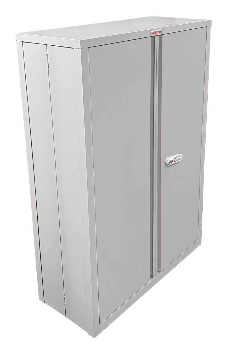 Phoenix Safe Co. SCF1491GGE – Aktenschrank, 3 Tablare, abschliessbar, Stahl, 915 × 370 × 1400 mm, hellgrau