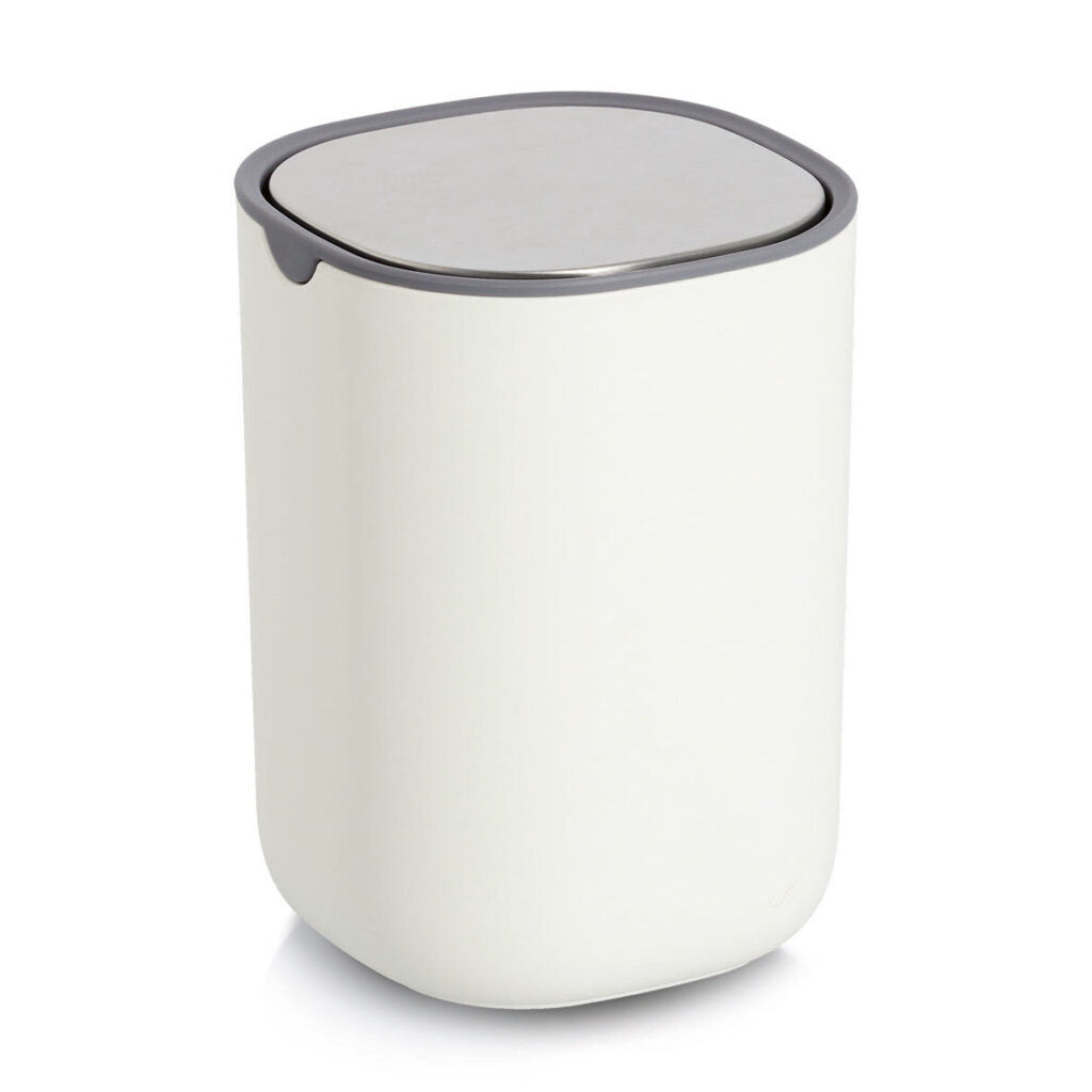 Zeller Present Tischabfalleimer 27374 – 1,35 l – Kunststoff (PP), rund – weiss
