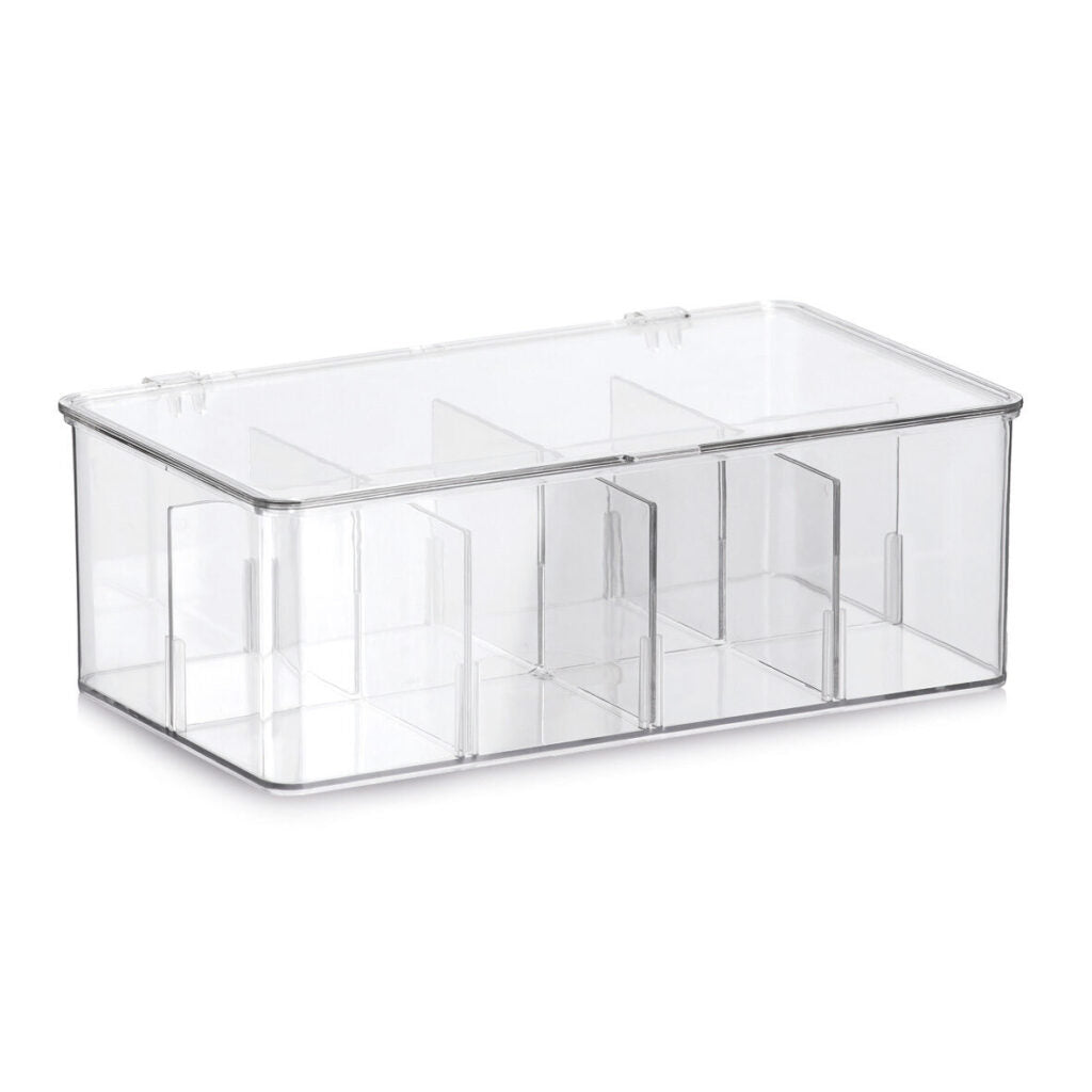 Zeller Present Aufbewahrungsbox 4,32 l (mit Deckel) – Kunststoff – transparent – 165 × 95 × 275 mm