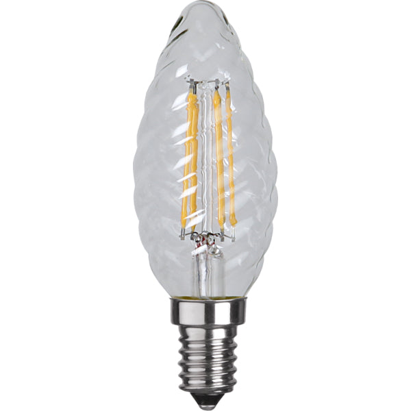 Star Trading LED-Leuchtmittel E14 Spezialform – Warmweiss 2700 K, 470 lm, 4,2 W – Transparent, Glas