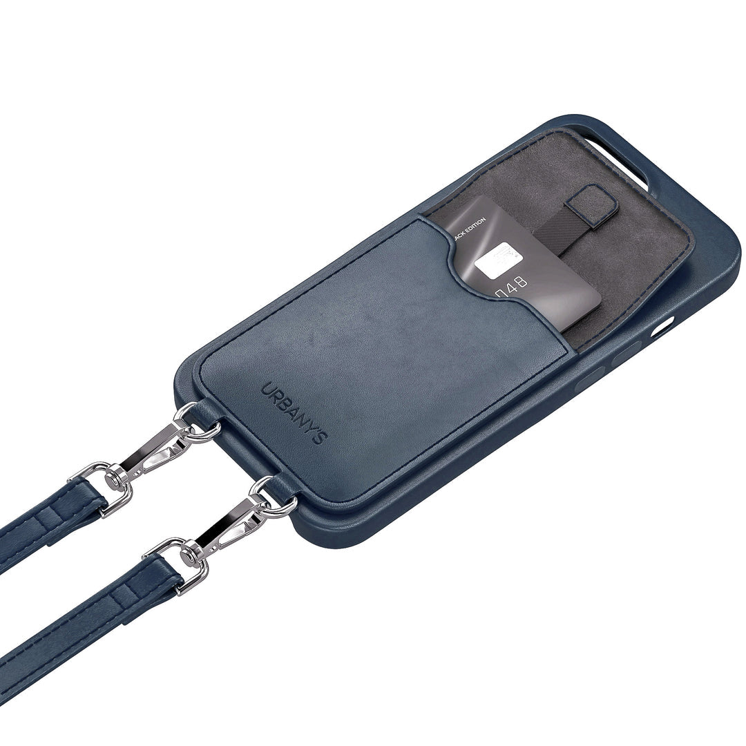 Urbany's Urbanys – Halskettenhülle – für Apple iPhone 17 Air – Deep Sea – mit Kordel