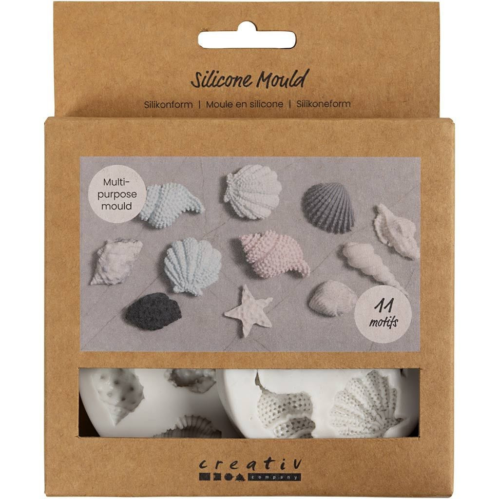 Creativ Company Giessform – Muscheln – Silikon – 2 Stück – für Seife, Kerzen & Schmuck