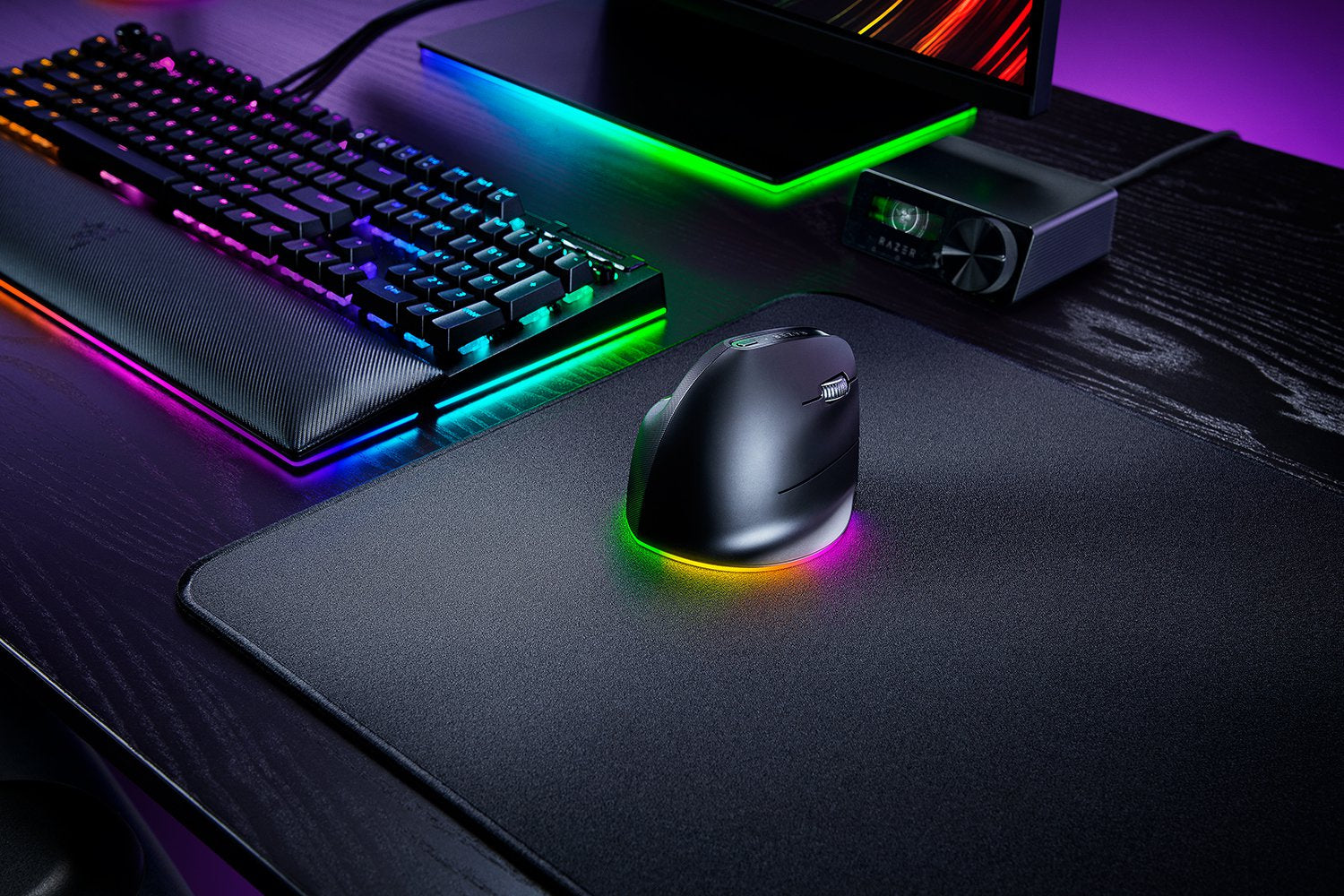Razer Pro Click V2 Vertikale Gaming-Maus – Kabellos, Rechtshänder, Daumentaste, Schwarz
