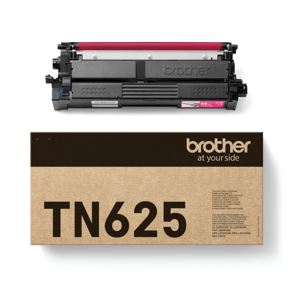 Brother TN-625M Magenta Toner – 1'800 Seiten – für Brother HL-L8430CDW/HL-L8570CDW/MFC-L8730CDW und andere