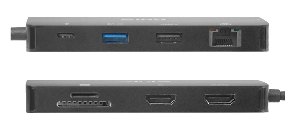 CLUB3D Club 3D CSV-2552 Multiport-Adapter – USB-C, 1× HDMI, 2× USB-A, 2× USB-C, 100 W PD, GbE, SD/microSD