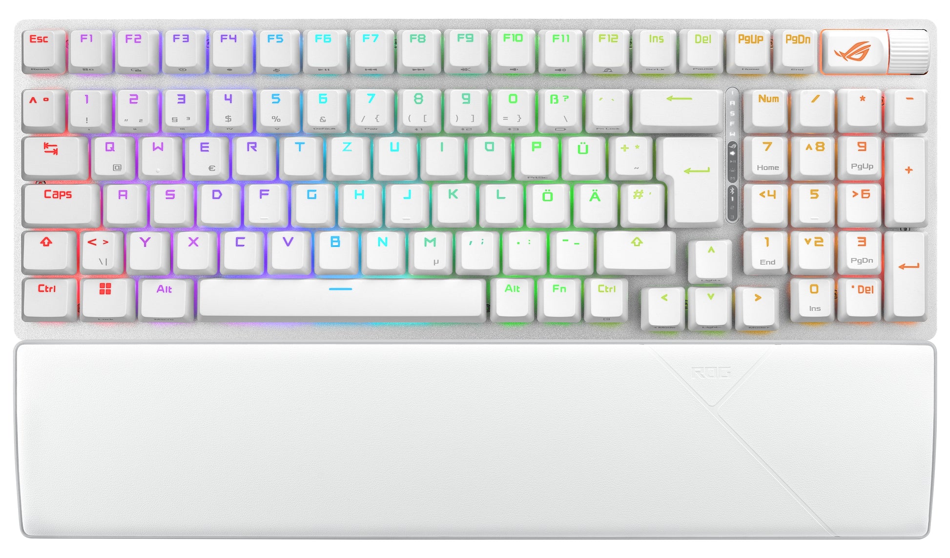 ASUS ROG Strix Scope II 96 – Tastatur, kabellos (Bluetooth/2,4 GHz), DE-Layout (DE), Weiss