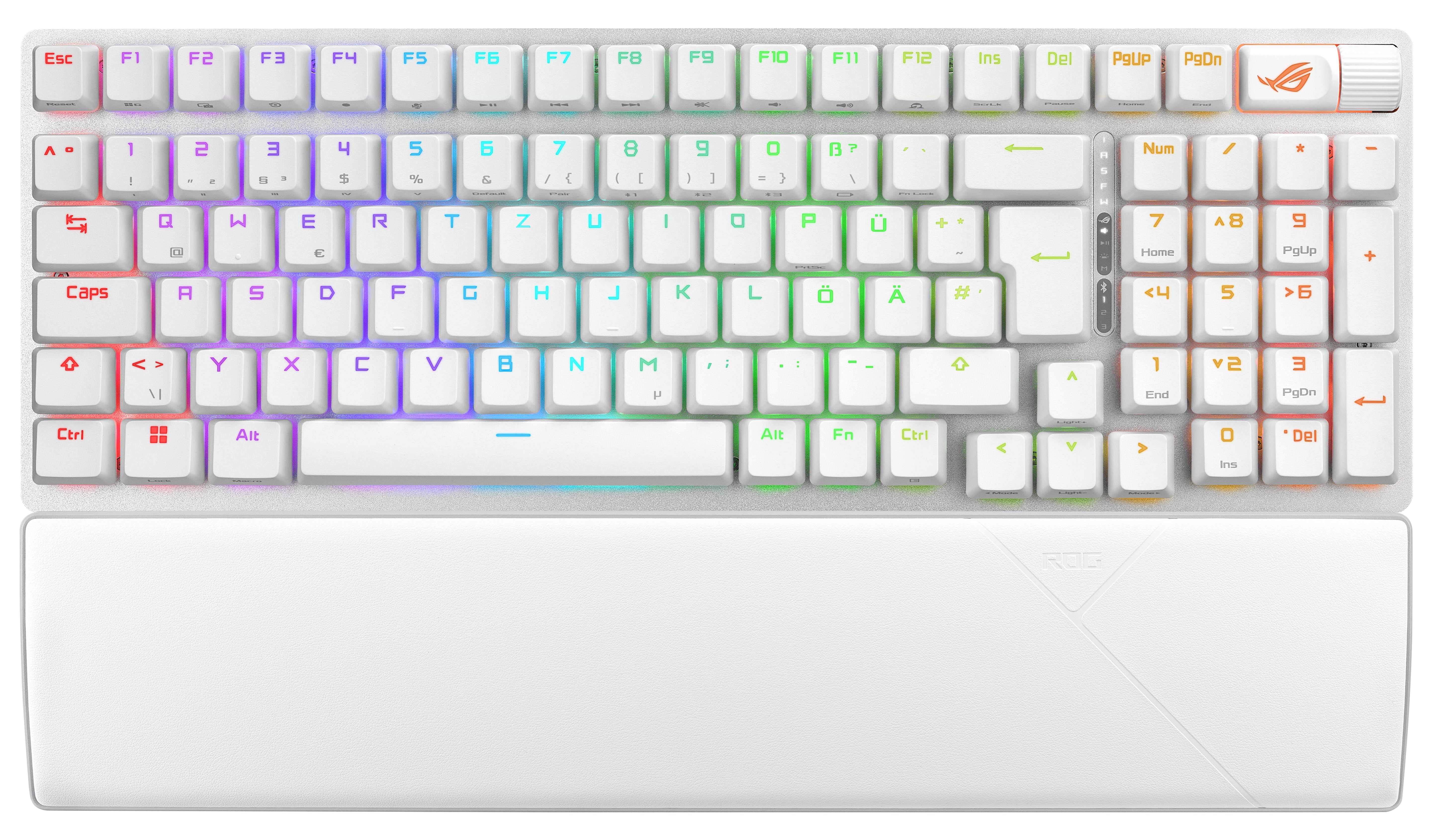 ASUS ROG Strix Scope II 96 – Tastatur, kabellos (Bluetooth/2,4 GHz), DE-Layout (DE), Weiss