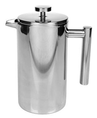 Furber. Furber French Press / Kaffeebereiter – 0,4 l, 3 Tassen, Edelstahl, 14 × 16,5 × 7,5 cm