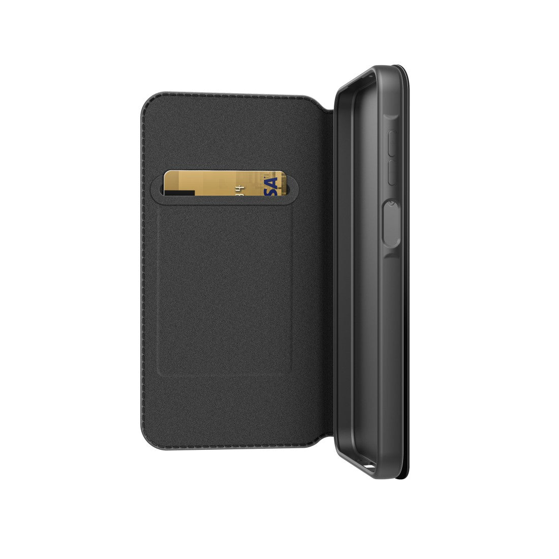 Black Rock Booklet-Hülle – für Samsung Galaxy A16 4G/5G – schwarz – Kunstleder – mit Kartenfach
