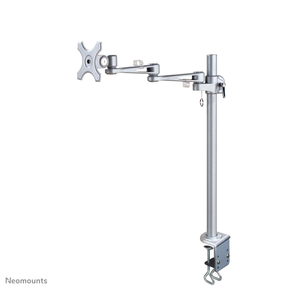 Neomounts FPMA D935POLE70 – Tischhalterung, 1 Monitor, Tischklemme, bis 30", 12 kg, neigbar, silber