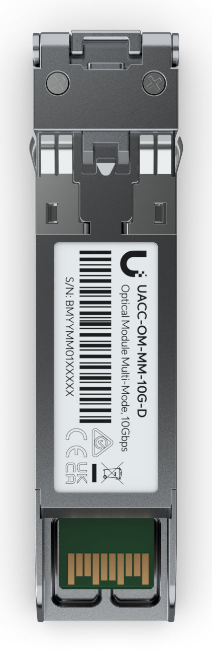 Ubiquiti SFP+ Transceiver – 10G, Multimode (MMF), LC (UPC), 300 m, Silber, 1 Stück