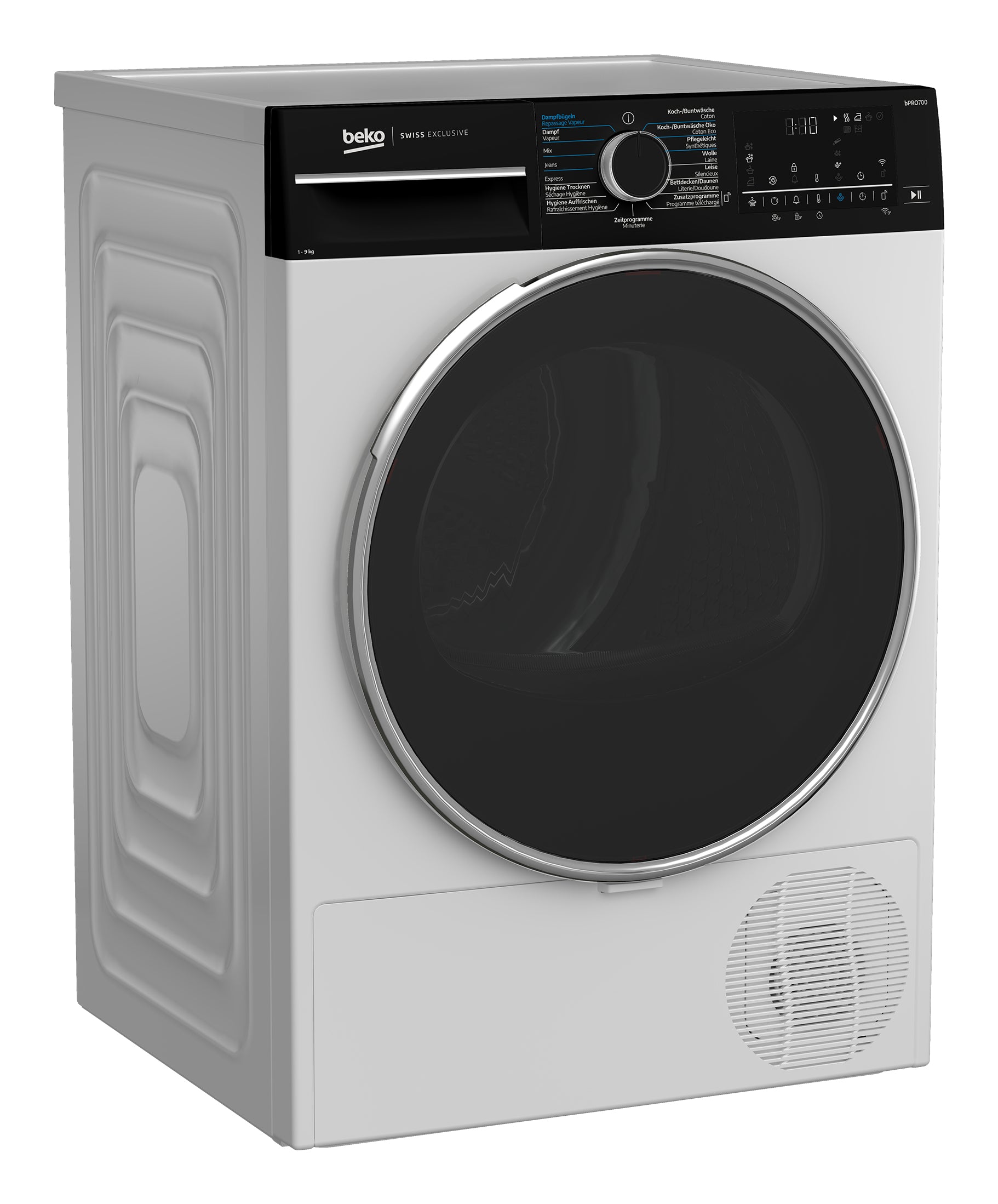 Beko Wäschetrockner TR709 – 9 kg, Wärmepumpe, Energieklasse A – Weiss/Schwarz