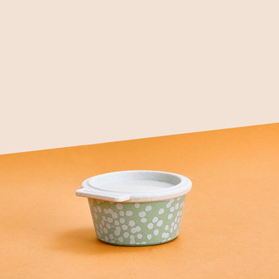Koziol Dip-Schale – 250 ml, Ø 11 cm, Kunststoff (Recycling), Grün, mit Deckel, spülmaschinenfest