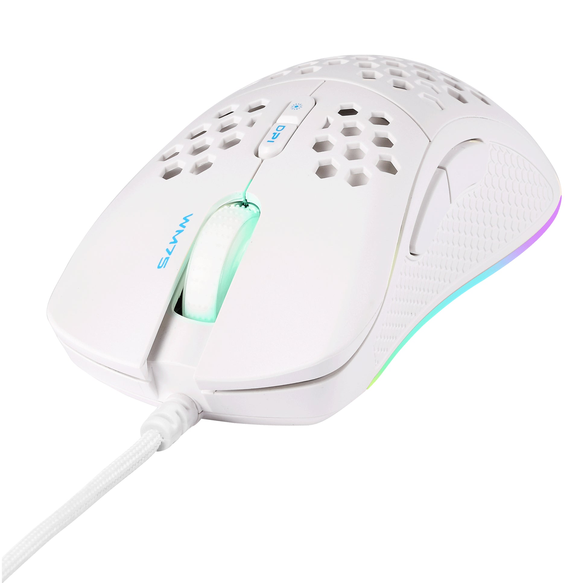 Deltaco Gaming GAM-108-W – Gaming-Maus – Kabelgebunden (USB-A), 6400 DPI, RGB-Beleuchtung, rechts