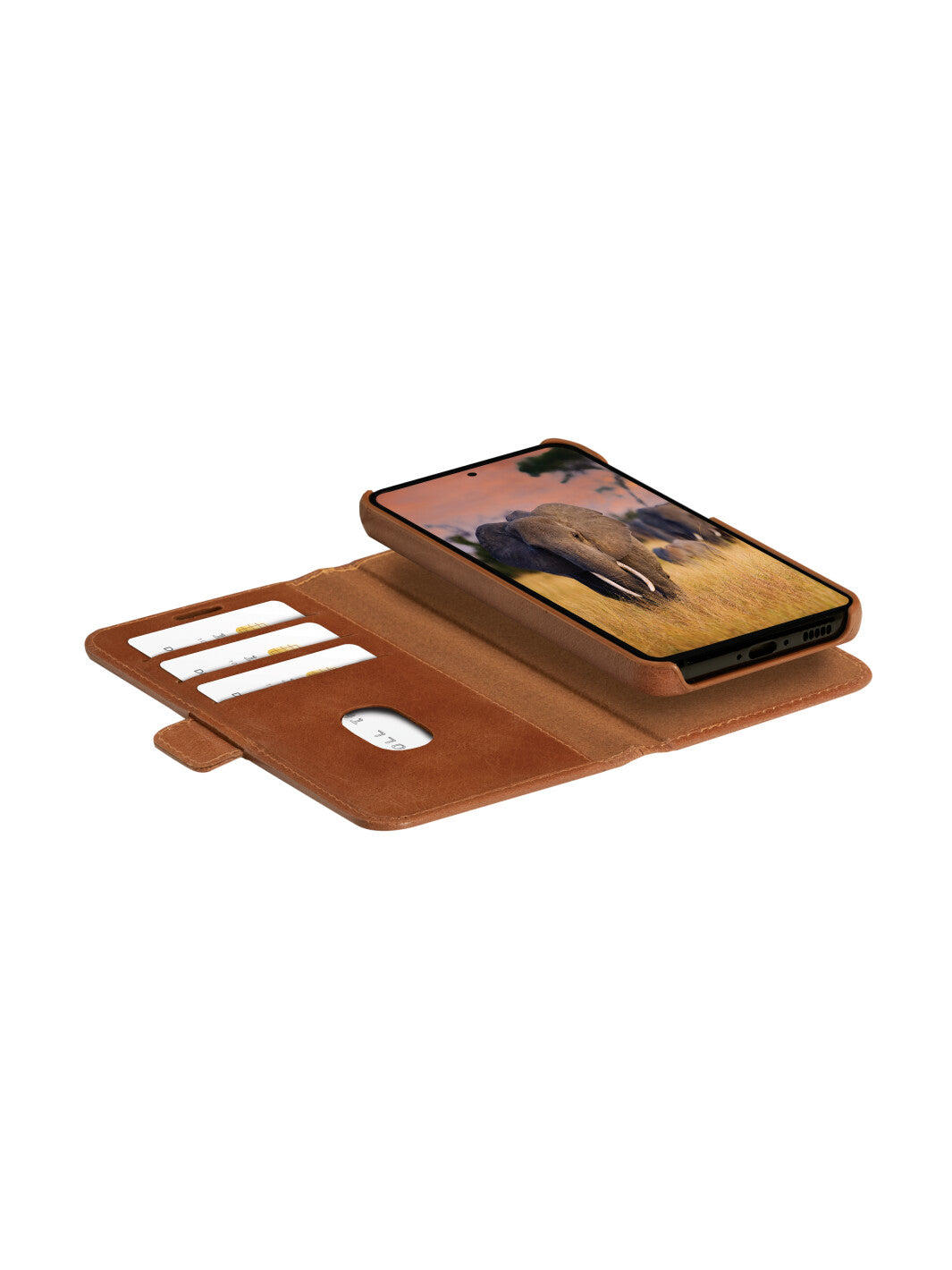 dbramante1928 Lynge Wallethülle – für Samsung Galaxy S24, 3 Kartenfächer, Leder, Beige