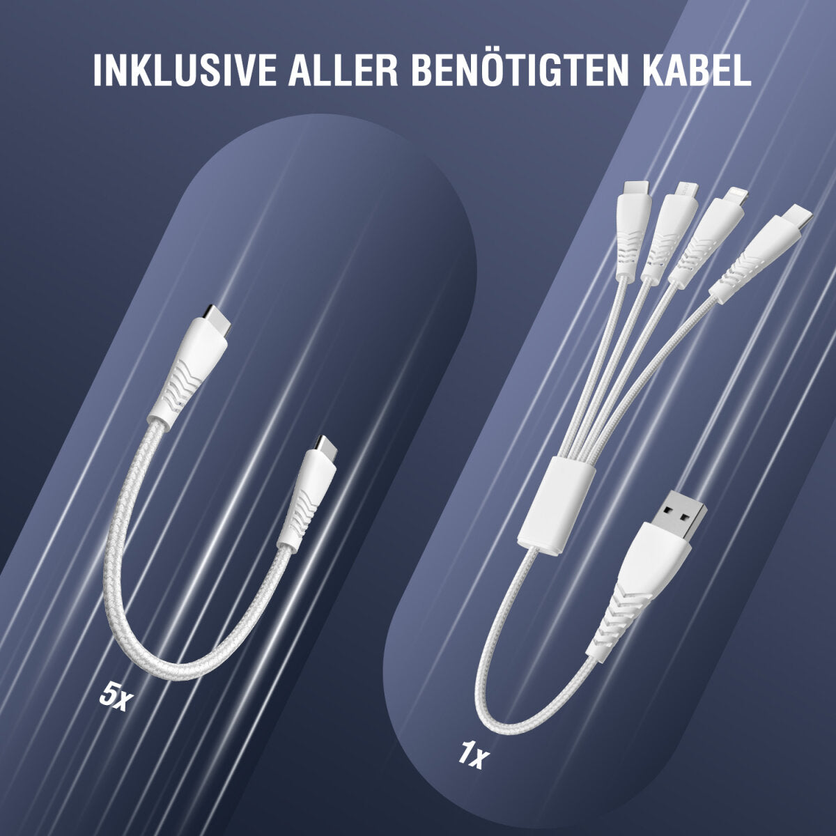 4smarts Ladestation – 5× USB-C + 1× USB-A, Hüllenfreundlich – für Nintendo Switch, Universal, Smartphone u. a.