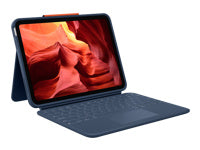 Logitech Rugged Combo 4 Touch – Tastatur, DE-Layout (DE), mit Touchpad, Blau – für iPad (10. Generation)