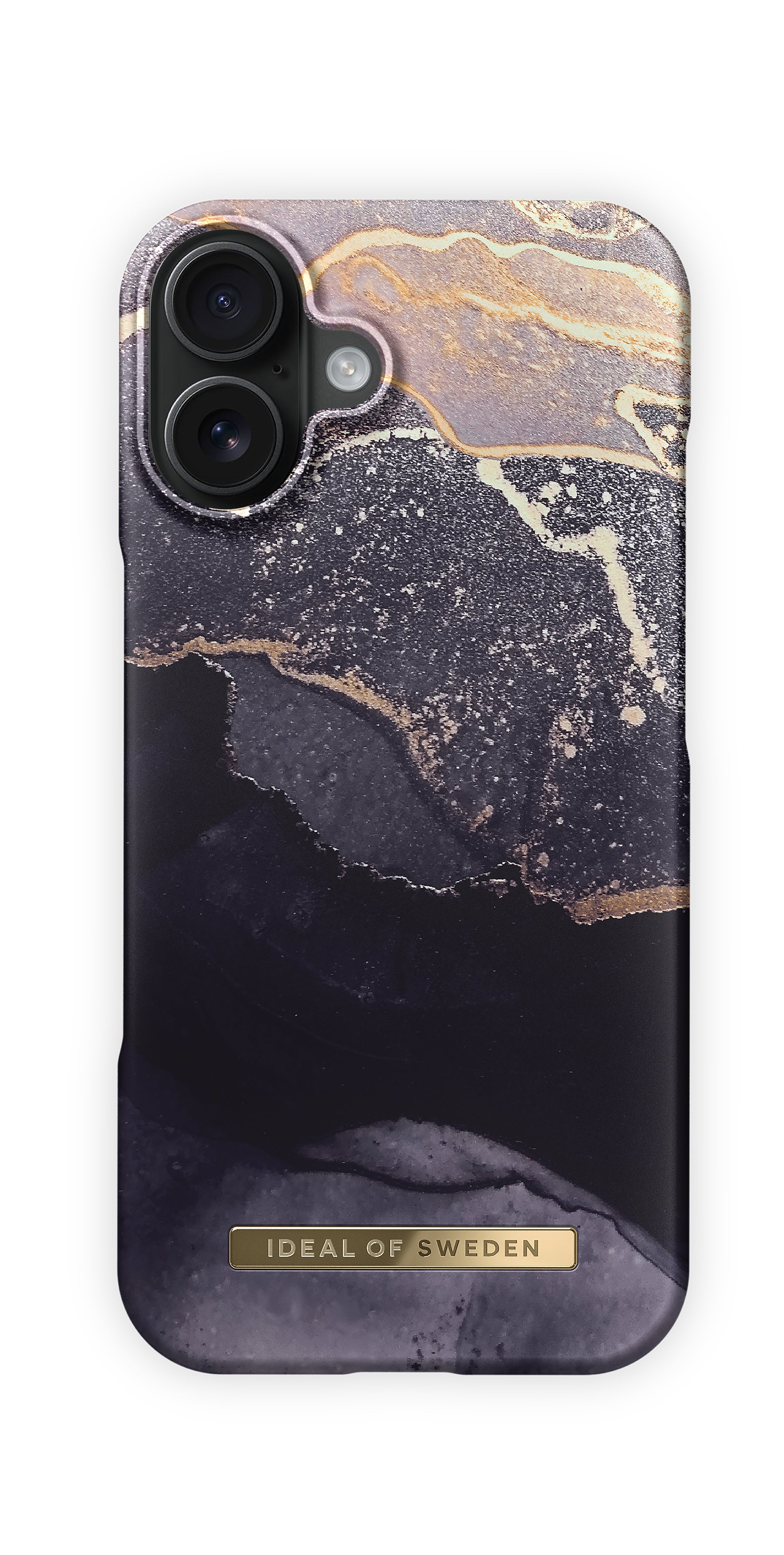 iDeal of Sweden Backcover – für Apple iPhone 16 Plus, MagSafe, PC+recyceltes Polyester, Golden Twilight Marble