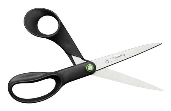 Fiskars Schere 21,0 cm, für Rechtshänder – Edelstahl, Softgrip – Schwarz