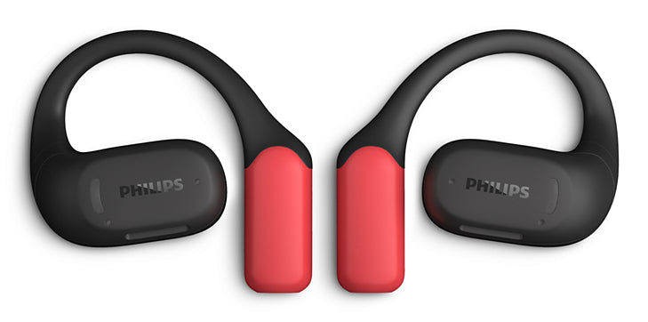 Philips TAA6709BK – Ohrbügel-Kopfhörer – Bluetooth 5.3, IP65, Ladeschale – Rot – bis 28 h