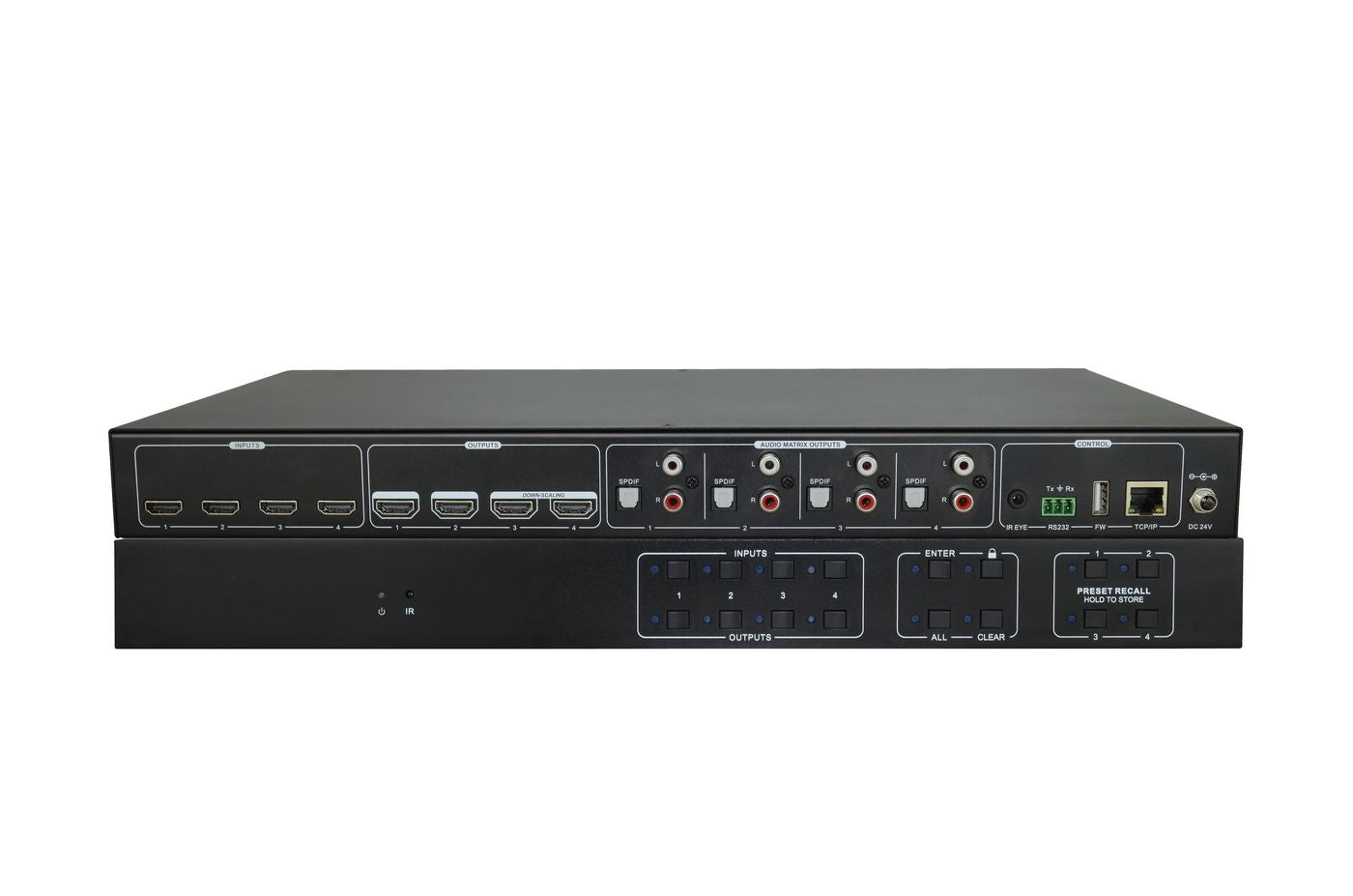 Vivolink AV-Matrix-Umschalter – VLHDMIMAT4X4, HDMI 2.0 4×4, 4K (3840×2160) 18 Gbit/s