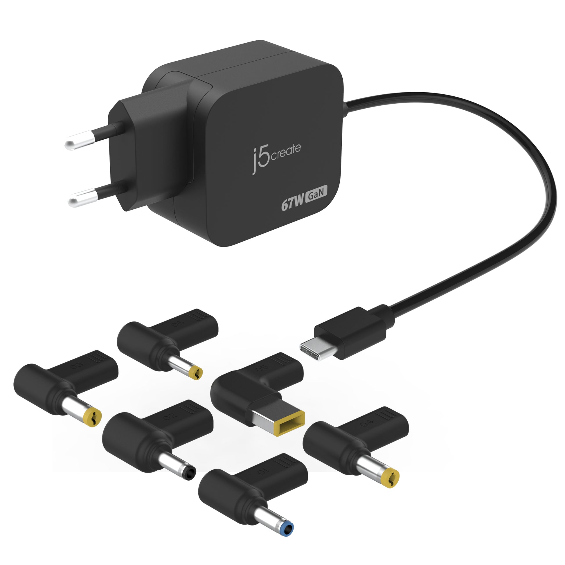 j5create Ladegerät – 67 W, 1× USB-C, PD, GaN