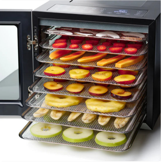 Solis Dörrgerät VitaDry SEV – 8 Edelstahlschalen, 850 W, 48 h Timer – schwarz