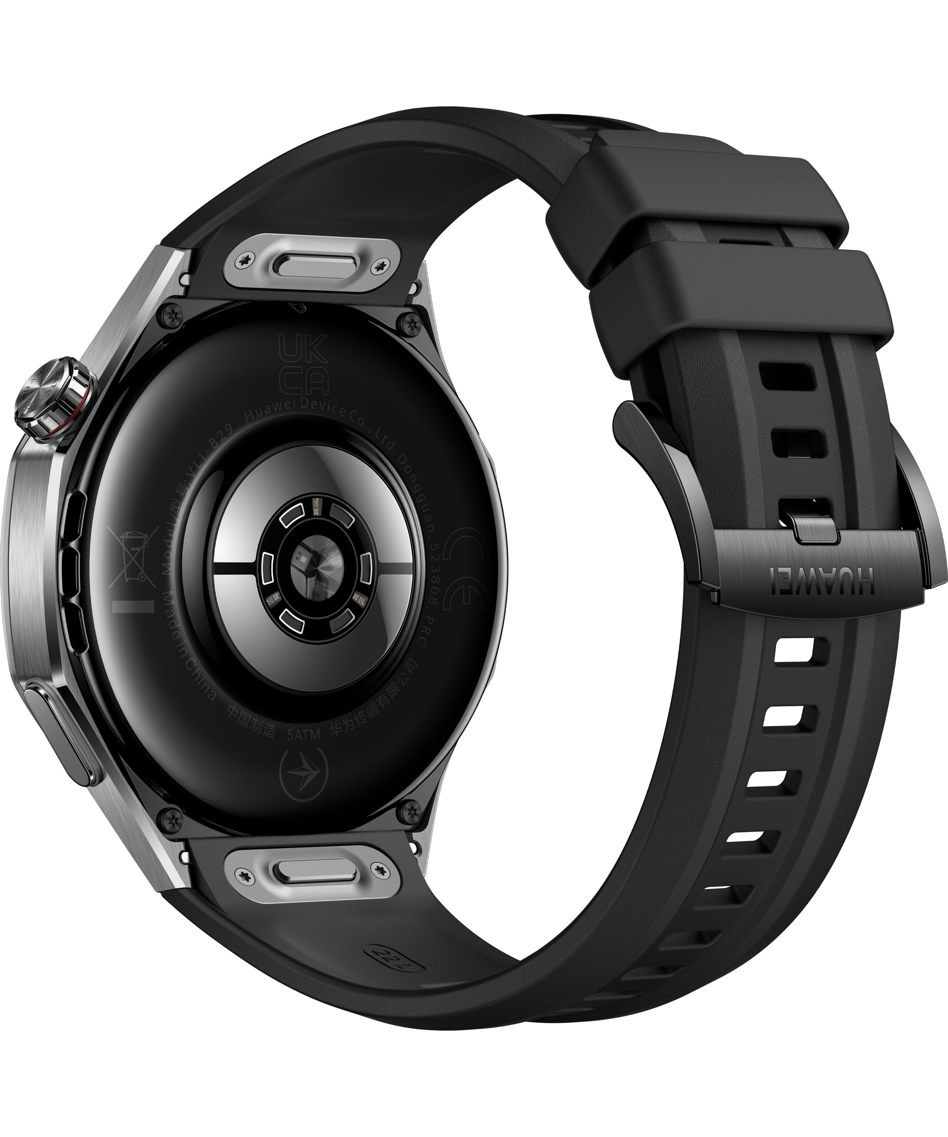 Huawei Watch GT5 Pro 46 mm GPS – Titan Schwarz, Sportband Schwarz, 50 m, für iPhone