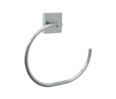 tesa Handtuchring – Klebemontage – 19,5 × 17,5 cm – Silber – Metall